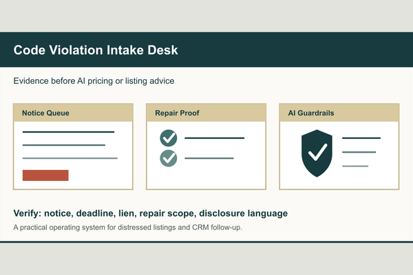 Build a Code Violation Intake Desk Before AI Prices Distressed Listings - Real Estate insights