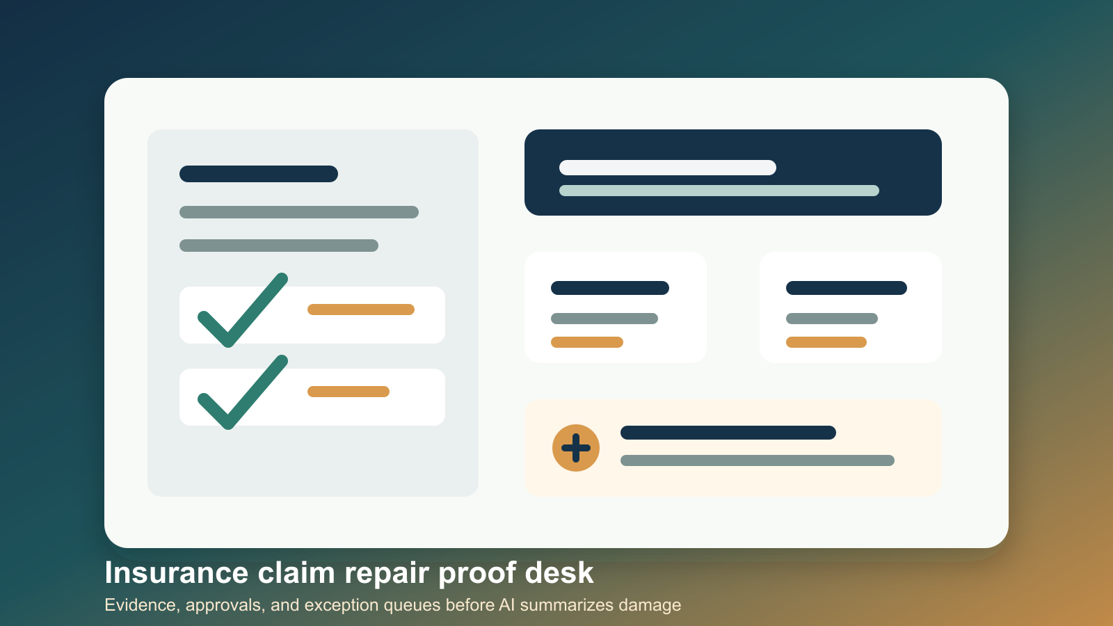 Build an Insurance Claim Repair Proof Desk Before AI Summarizes Damage - Real Estate insights