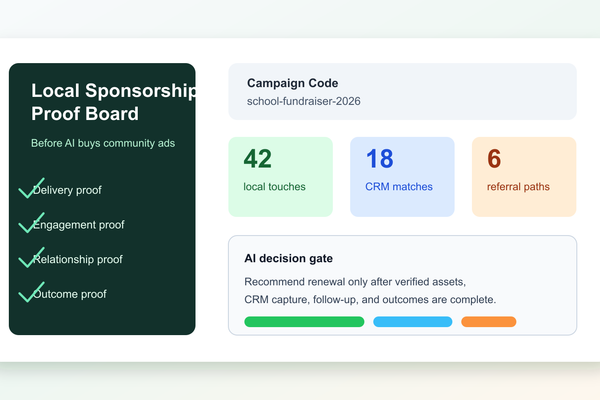 Build a Local Sponsorship Proof Board Before AI Buys Community Ads - AI Strategy insights