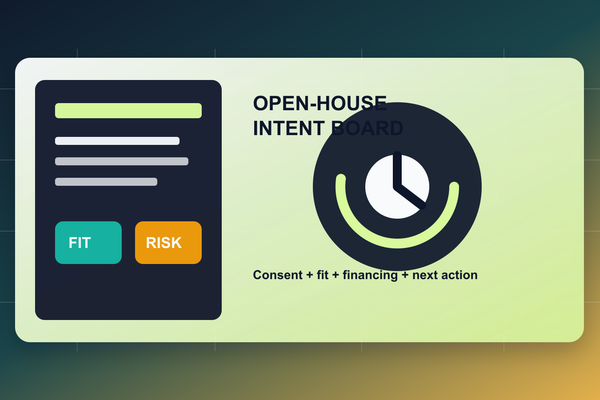 Build an Open-House Intent Board Before AI Scores Visitors - Real Estate insights