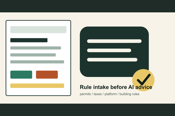 Build a Short-Term Rental Rule Intake Before AI Advises Investors - Real Estate insights