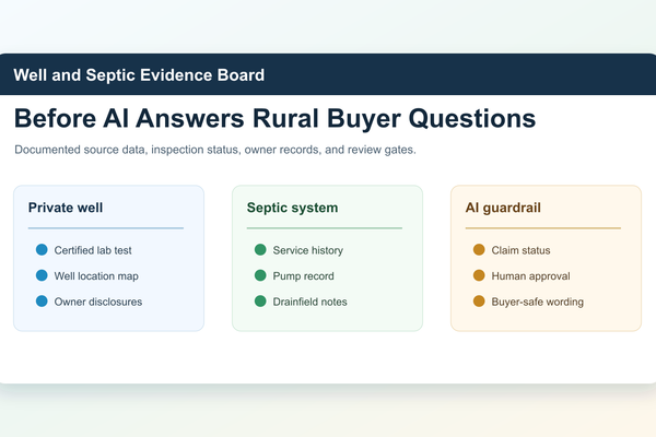 Build a Well and Septic Evidence Board Before AI Answers Rural Buyer Questions - Real Estate insights